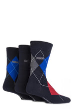 Load image into Gallery viewer, Mens 3 Pair Glenmuir Classic Bamboo Argyle Socks