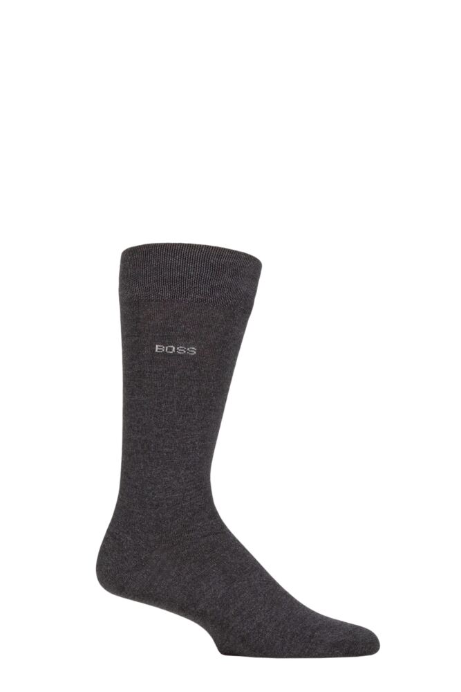 Mens 1 Pair BOSS Edward Plain Bamboo Socks