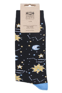 Mens and Ladies 1 Pair Shared Earth Celestial Fair Trade Bamboo Socks