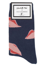 Load image into Gallery viewer, Ladies 1 Pair Lulu Guinness Charlotte Mei Lips Socks