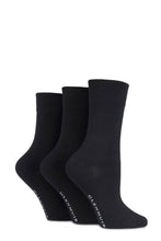 Load image into Gallery viewer, Ladies 3 Pair Glenmuir Comfort Cuff Plain Bamboo Socks