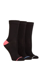 Load image into Gallery viewer, Ladies 3 Pair Glenmuir Contrast Heel and Toe Bamboo Socks