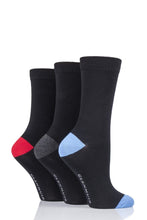 Load image into Gallery viewer, Ladies 3 Pair Glenmuir Contrast Heel and Toe Bamboo Socks