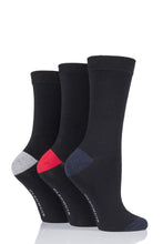 Load image into Gallery viewer, Ladies 3 Pair Glenmuir Contrast Heel and Toe Bamboo Socks