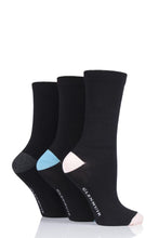 Load image into Gallery viewer, Ladies 3 Pair Glenmuir Contrast Heel and Toe Bamboo Socks
