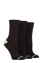 Load image into Gallery viewer, Ladies 3 Pair Glenmuir Contrast Heel and Toe Bamboo Socks