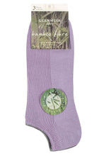Load image into Gallery viewer, Ladies 3 Pair Glenmuir Ribbed Bamboo Trainer Socks