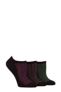 Ladies 3 Pair Glenmuir Half Cushioned Bamboo Sports Socks