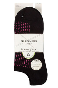 Ladies 3 Pair Glenmuir Half Cushioned Bamboo Sports Socks
