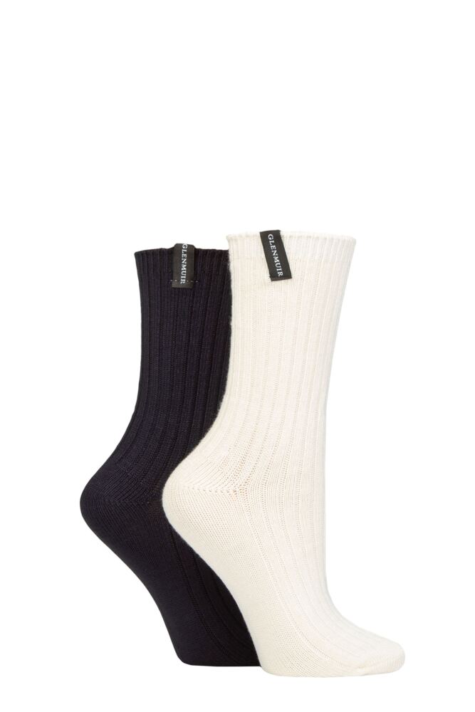 Ladies 2 Pair Glenmuir Light Cushioned Bamboo Boot Socks