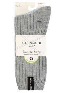 Ladies 2 Pair Glenmuir Light Cushioned Bamboo Boot Socks