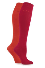 Load image into Gallery viewer, Ladies 2 Pair Elle Plain Bamboo Knee Highs