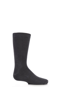 Boys and Girls 1 Pair SockShop Plain Bamboo Socks with Comfort Cuff and Smooth Toe Seams
