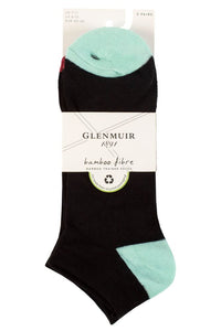 Mens 3 Pair Glenmuir Bamboo Trainer Socks
