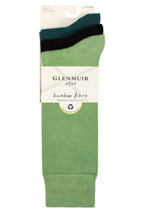 Mens 3 Pair Glenmuir Classic Bamboo Plain Socks