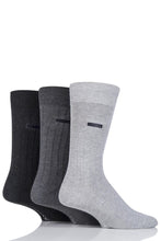 Load image into Gallery viewer, Mens 3 Pair Glenmuir Classic Bamboo Ribbed Socks