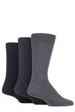 Load image into Gallery viewer, Mens 3 Pair Glenmuir Classic Bamboo Ribbed Socks