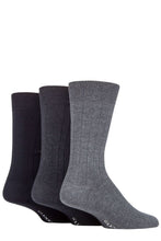 Load image into Gallery viewer, Mens 3 Pair Glenmuir Classic Bamboo Ribbed Socks