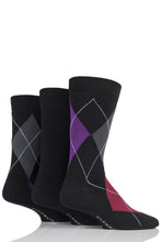 Load image into Gallery viewer, Mens 3 Pair Glenmuir Classic Bamboo Argyle Socks