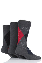 Load image into Gallery viewer, Mens 3 Pair Glenmuir Classic Bamboo Argyle Socks