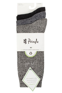 Ladies 3 Pair Pringle Bamboo Leisure Socks