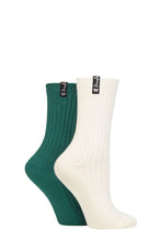 Load image into Gallery viewer, Ladies 2 Pair Pringle Bamboo Ribbed Light Boot Socks