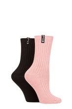 Load image into Gallery viewer, Ladies 2 Pair Pringle Bamboo Ribbed Light Boot Socks