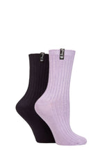 Load image into Gallery viewer, Ladies 2 Pair Pringle Bamboo Ribbed Light Boot Socks