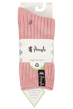 Load image into Gallery viewer, Ladies 2 Pair Pringle Bamboo Ribbed Light Boot Socks