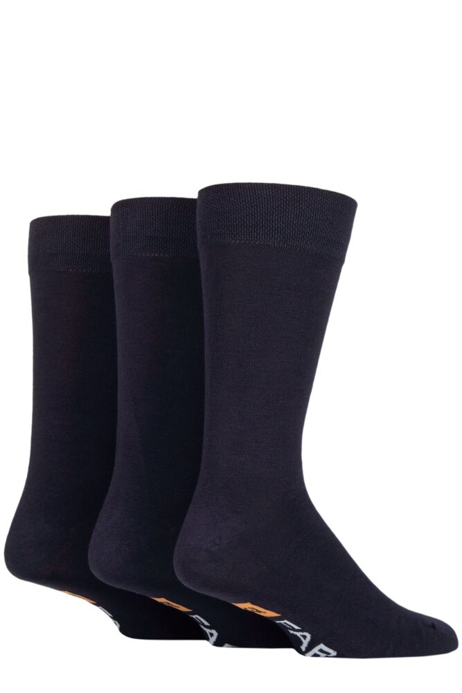 Mens 3 Pair Farah Luxury Bamboo Stripe Plain and Argyle Socks