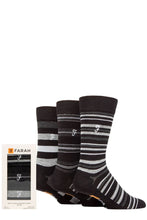 Load image into Gallery viewer, Mens 3 Pair Farah Striped Bamboo Gift Boxed Socks