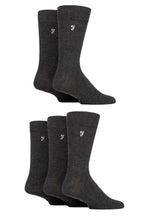 Load image into Gallery viewer, Mens 5 Pair Farah Plain, Striped and Patterned Everyday Bamboo Socks