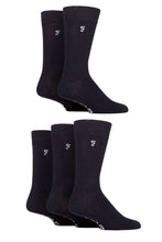 Load image into Gallery viewer, Mens 5 Pair Farah Plain, Striped and Patterned Everyday Bamboo Socks