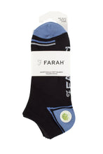 Load image into Gallery viewer, Mens 5 Pair Farah Striped Bamboo Trainer Socks