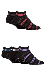 Load image into Gallery viewer, Mens 5 Pair Farah Striped Bamboo Trainer Socks