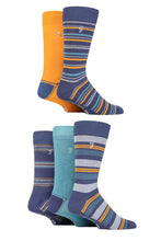 Load image into Gallery viewer, Mens 5 Pair Farah Plain, Striped and Patterned Everyday Bamboo Socks