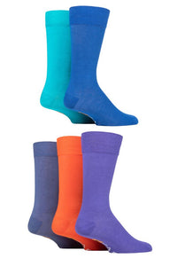 Mens 5 Pair Farah Classic Plain Bamboo Socks