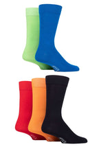 Load image into Gallery viewer, Mens 5 Pair SOCKSHOP Wildfeet Plain Bamboo Socks