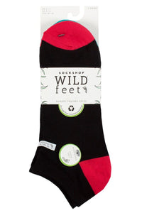 Mens 3 Pair SOCKSHOP Wildfeet Bamboo Trainer Socks