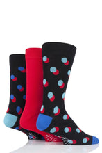 Load image into Gallery viewer, Mens 3 Pair SOCKSHOP Wildfeet Patterned Spots and Stripes Bamboo Socks