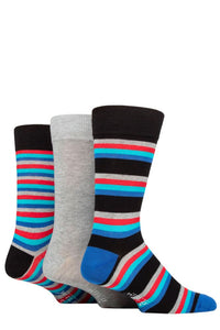 Mens 3 Pair SOCKSHOP Wildfeet Patterned Spots and Stripes Bamboo Socks