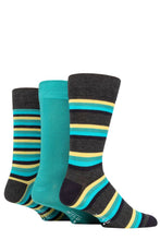 Load image into Gallery viewer, Mens 3 Pair SOCKSHOP Wildfeet Patterned Spots and Stripes Bamboo Socks