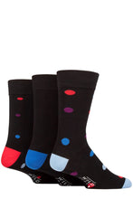 Load image into Gallery viewer, Mens 3 Pair SOCKSHOP Wildfeet Patterned Spots and Stripes Bamboo Socks