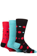 Load image into Gallery viewer, Mens 3 Pair SOCKSHOP Wildfeet Patterned Spots and Stripes Bamboo Socks