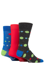 Load image into Gallery viewer, Mens 3 Pair SOCKSHOP Wildfeet Patterned Spots and Stripes Bamboo Socks