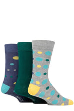 Load image into Gallery viewer, Mens 3 Pair SOCKSHOP Wildfeet Patterned Spots and Stripes Bamboo Socks