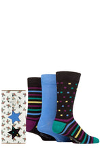 Load image into Gallery viewer, Mens 3 Pair SOCKSHOP Wildfeet Star Gift Boxed Bamboo Socks