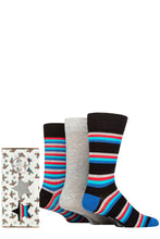 Load image into Gallery viewer, Mens 3 Pair SOCKSHOP Wildfeet Star Gift Boxed Bamboo Socks