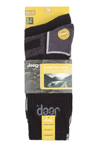 Mens 2 Pair Jeep Exclusive to SOCKSHOP Bamboo Boot Socks