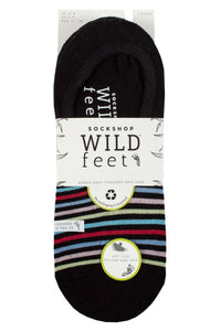 Ladies 3 Pair SOCKSHOP Wildfeet Half Cushioned Bamboo PED Socks